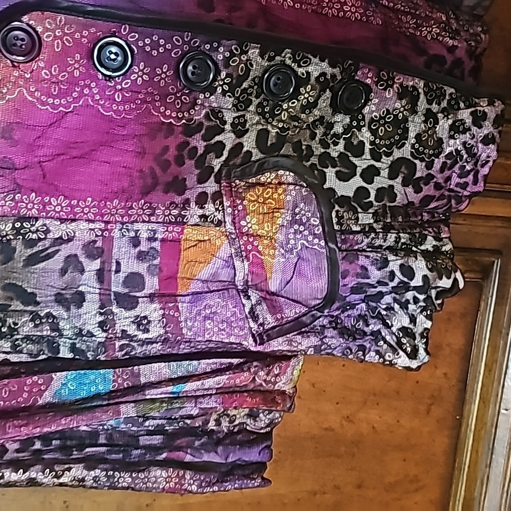 Mesmerize Leopard Multi Print Jacket Sz. Xs Euc! - image 2